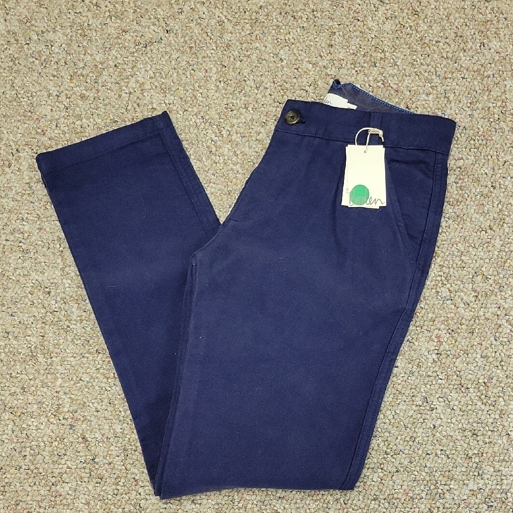 Mini Boden kid's Navy Pants. Sz 12Y new with tags. Cotton school uniform